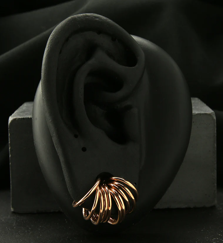 20pc Set of Rose Gold PVD Stainless Steel Stacked Rings - Mrs Treak