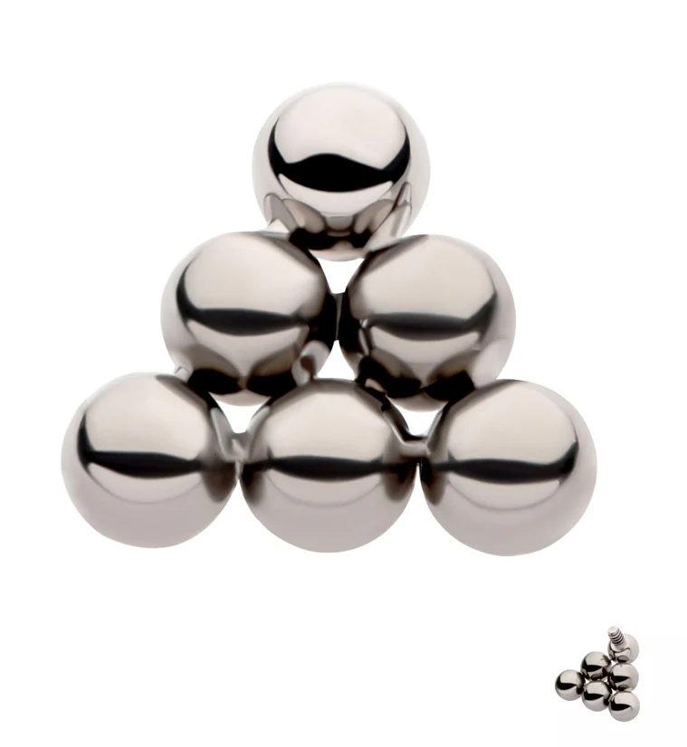 Beaded Pyramid Internally Threaded Titanium Top - Mrs Treak