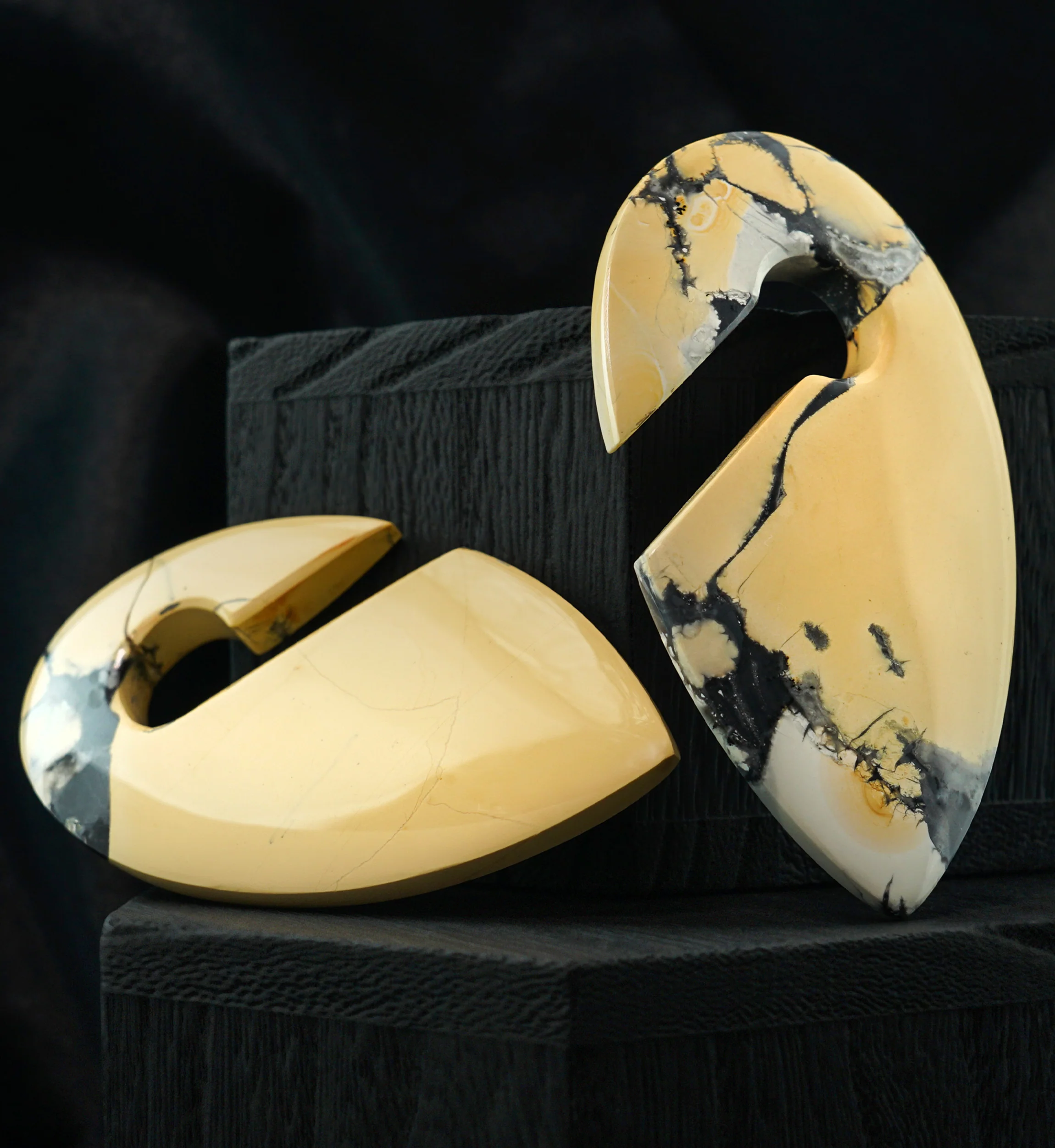 Maligano Jasper Stone Keyhole Ear Weights 1/2