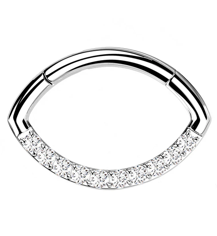 Oculus CZ Titanium Hinged Segment Ring - Mrs Treak