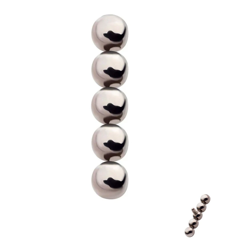 Beaded Line Internally Threaded Titanium Top - Mrs Treak