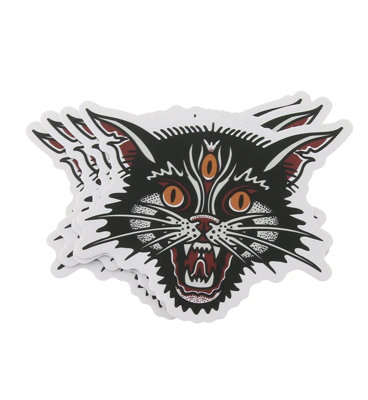 Black Cat Sticker Pack (4 pack) - Mrs Treak