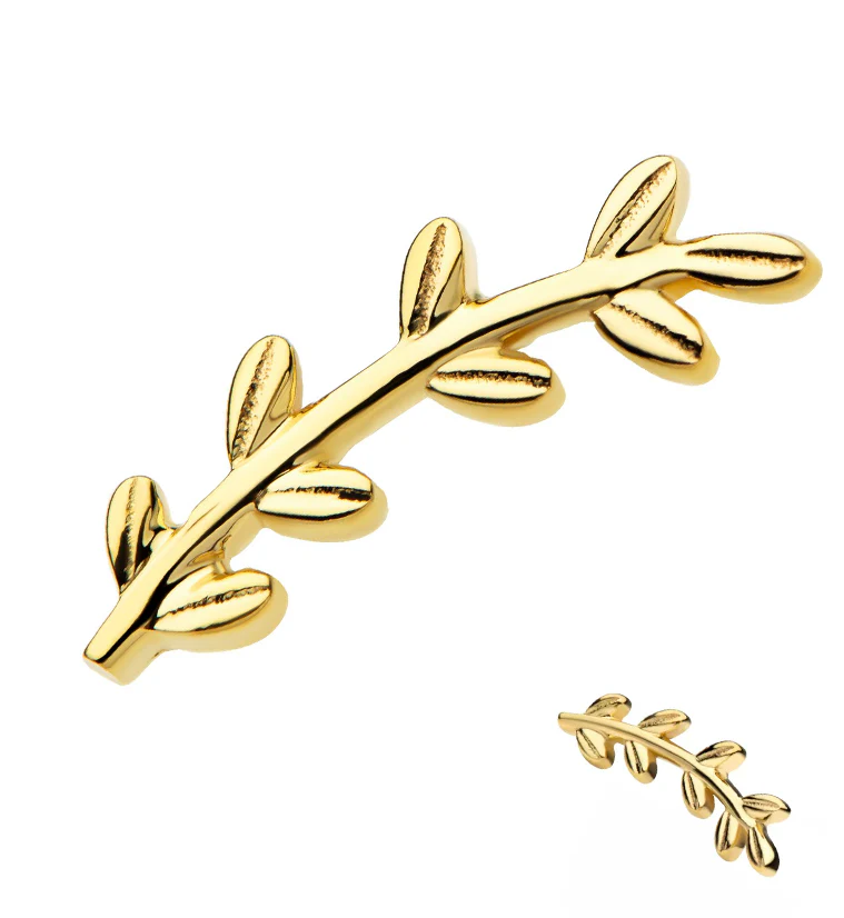 14kt Gold Vine Threadless Top - Mrs Treak
