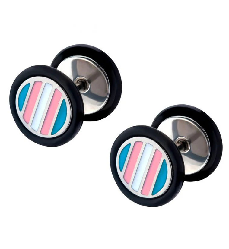18G Pride Fake Plugs / Gauges Version 1 - Mrs Treak