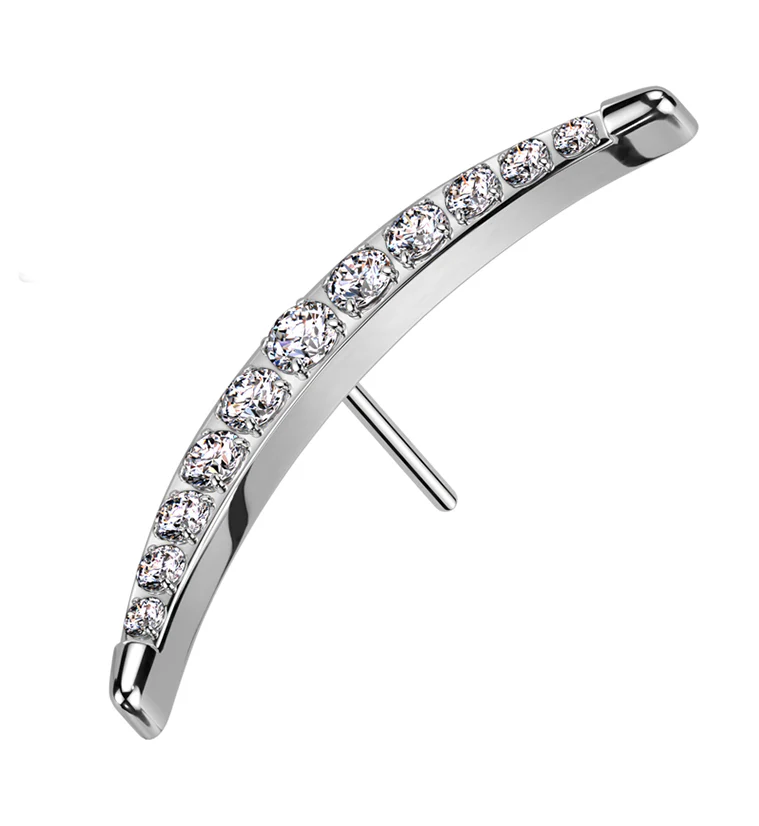 Camber Clear CZ Titanium Threadless Top - Mrs Treak