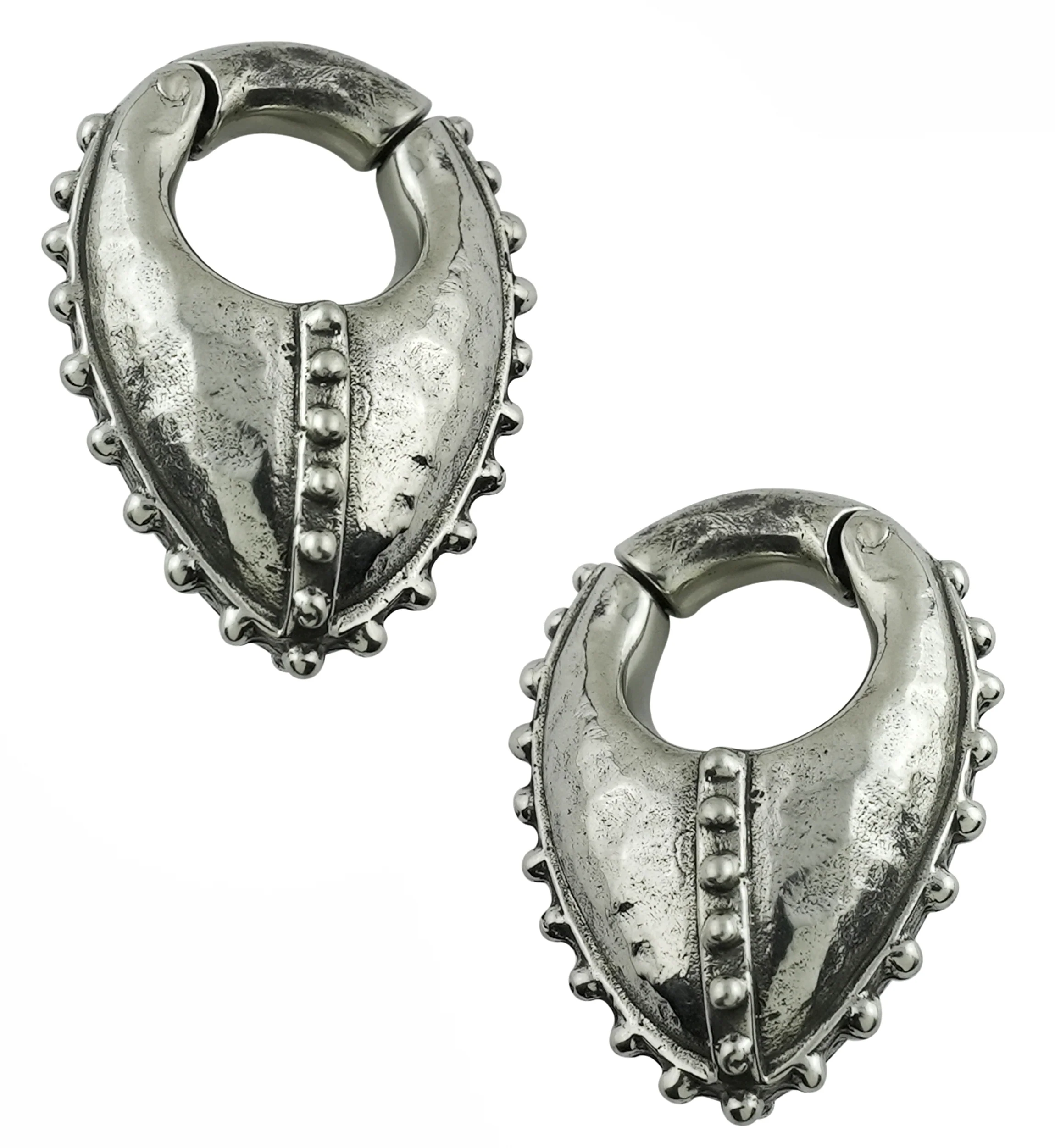 Sentry White Brass Hinged Ear Weights - Mrs Treak