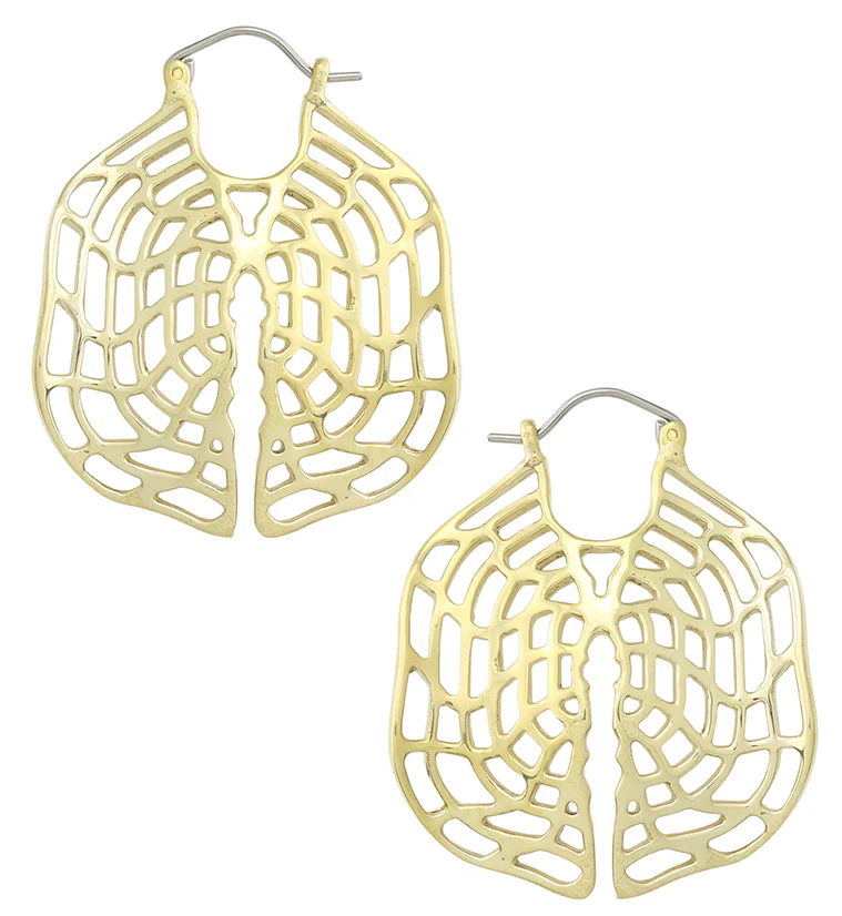 Xylem Geometric Brass Hangers / Earrings - Mrs Treak