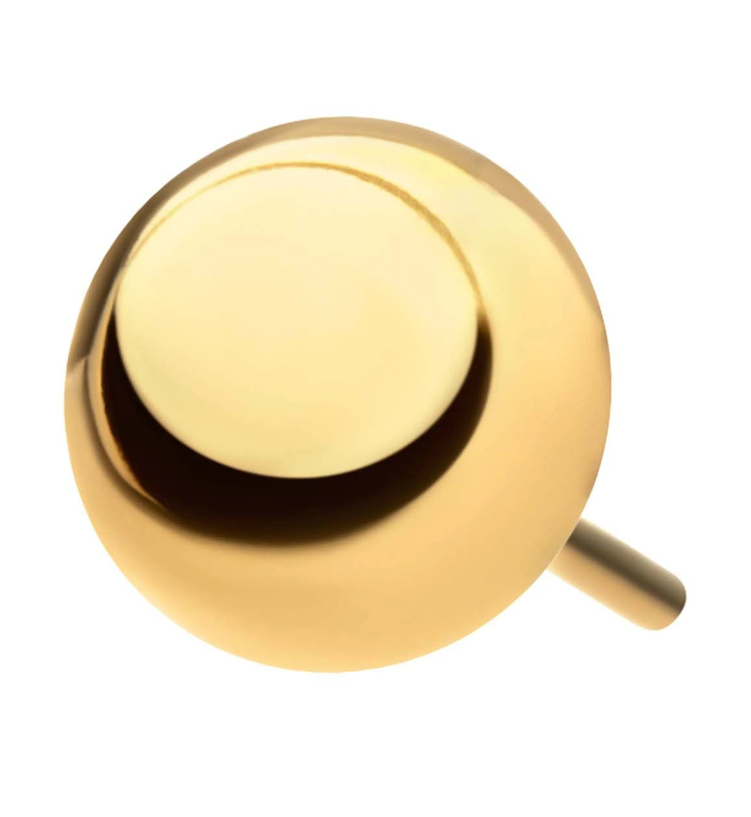 24kt Gold PVD Dome Threadless Titanium Top - Mrs Treak