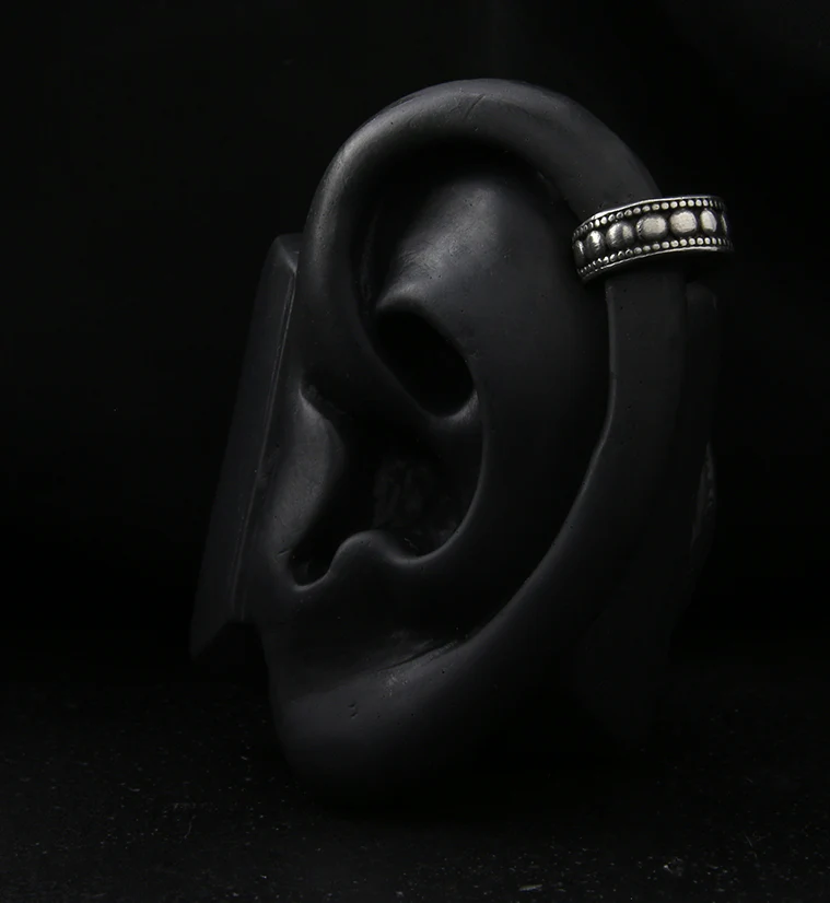 Pebble White Brass Ear Cuff - Mrs Treak