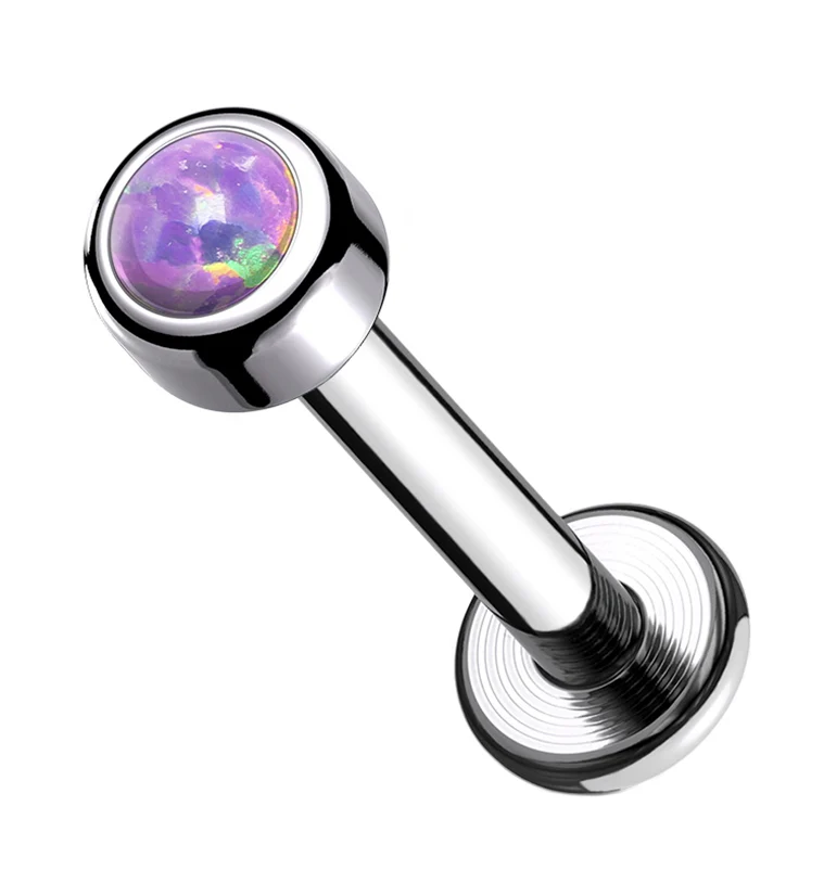 16G Purple Opalite Titanium Labret - Mrs Treak