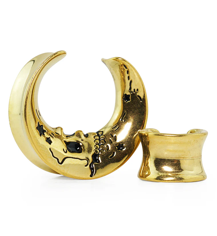 Gold PVD Skeleton Crescent Stainless Steel Saddles - Mrs Treak
