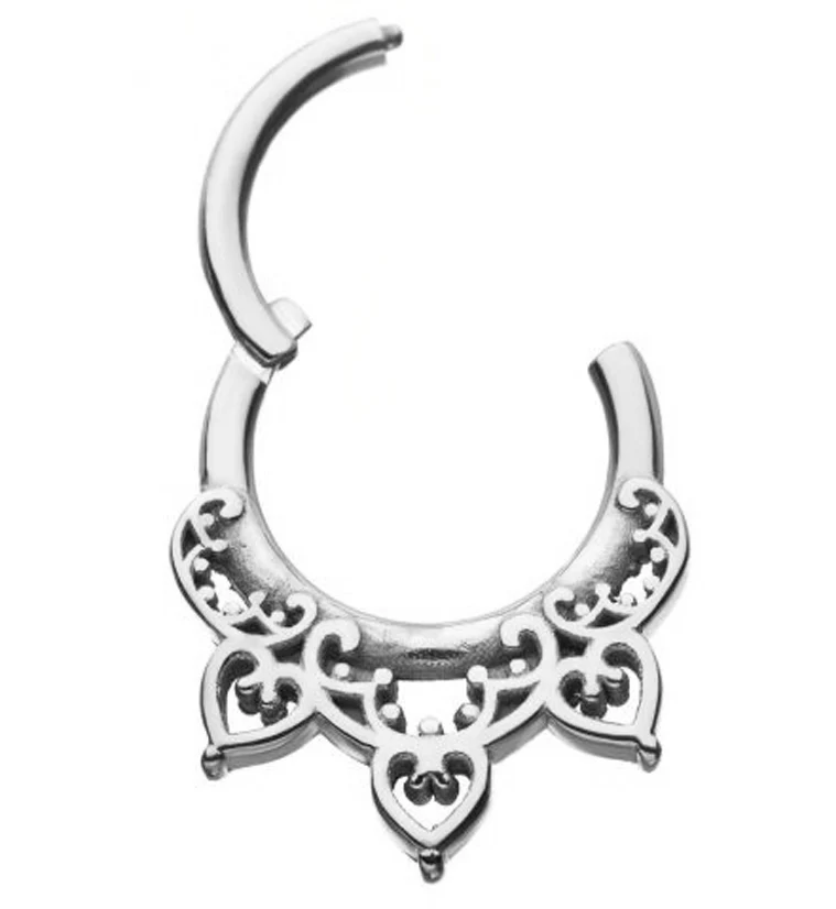 Tracery Hinged Segment Ring - Mrs Treak