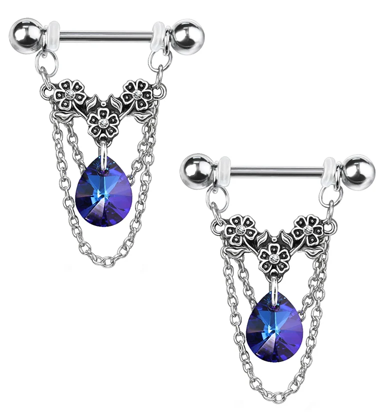 Royal Dangle Nipple Barbells - Mrs Treak