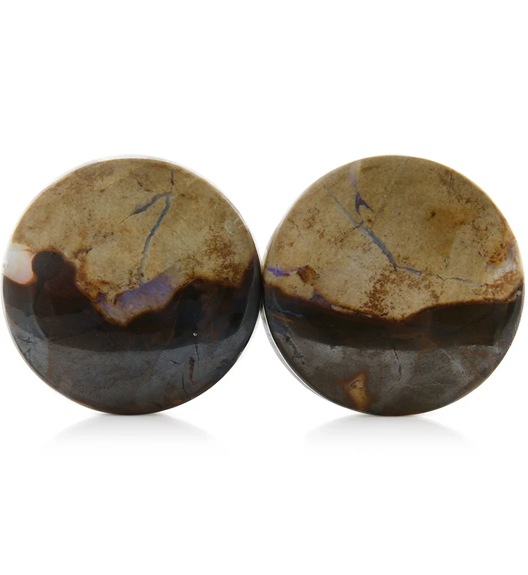 Boulder Opal Plugs 1 Inch (25mm) Version 9 - Mrs Treak