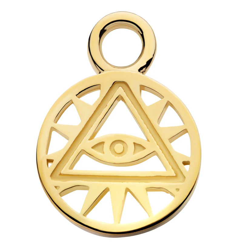 14kt Gold Illuminati Eye Charm - Mrs Treak