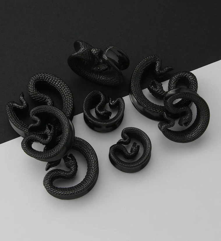 Black PVD Snake Stainless Steel Saddles - Mrs Treak