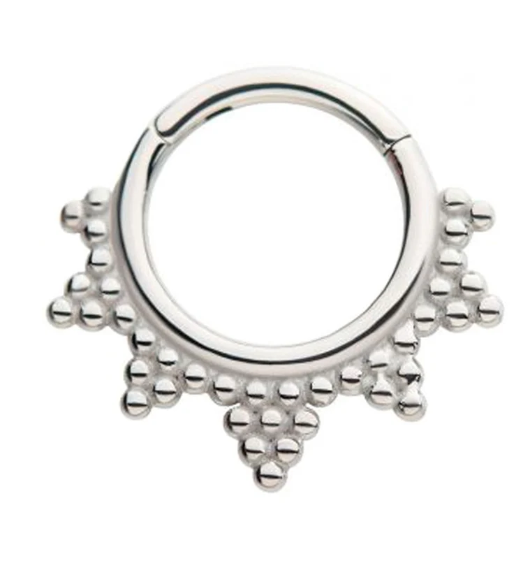 Beaded Pin Hinged Segment Ring - Mrs Treak