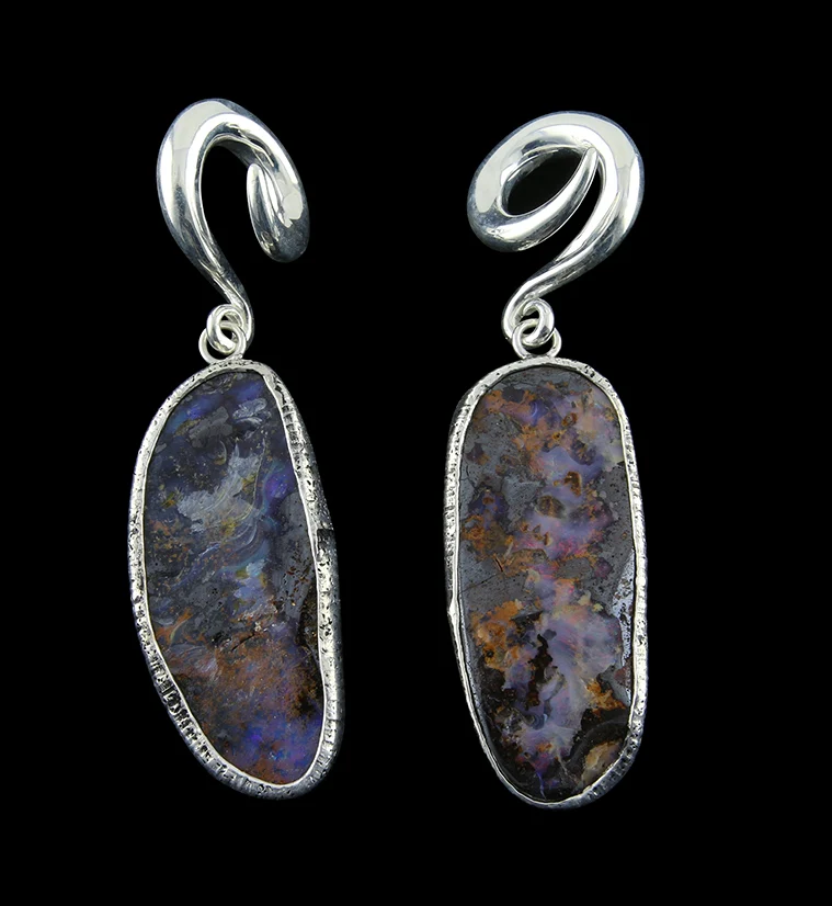 Boulder Opal Ear Weights Version 16 - Mrs Treak