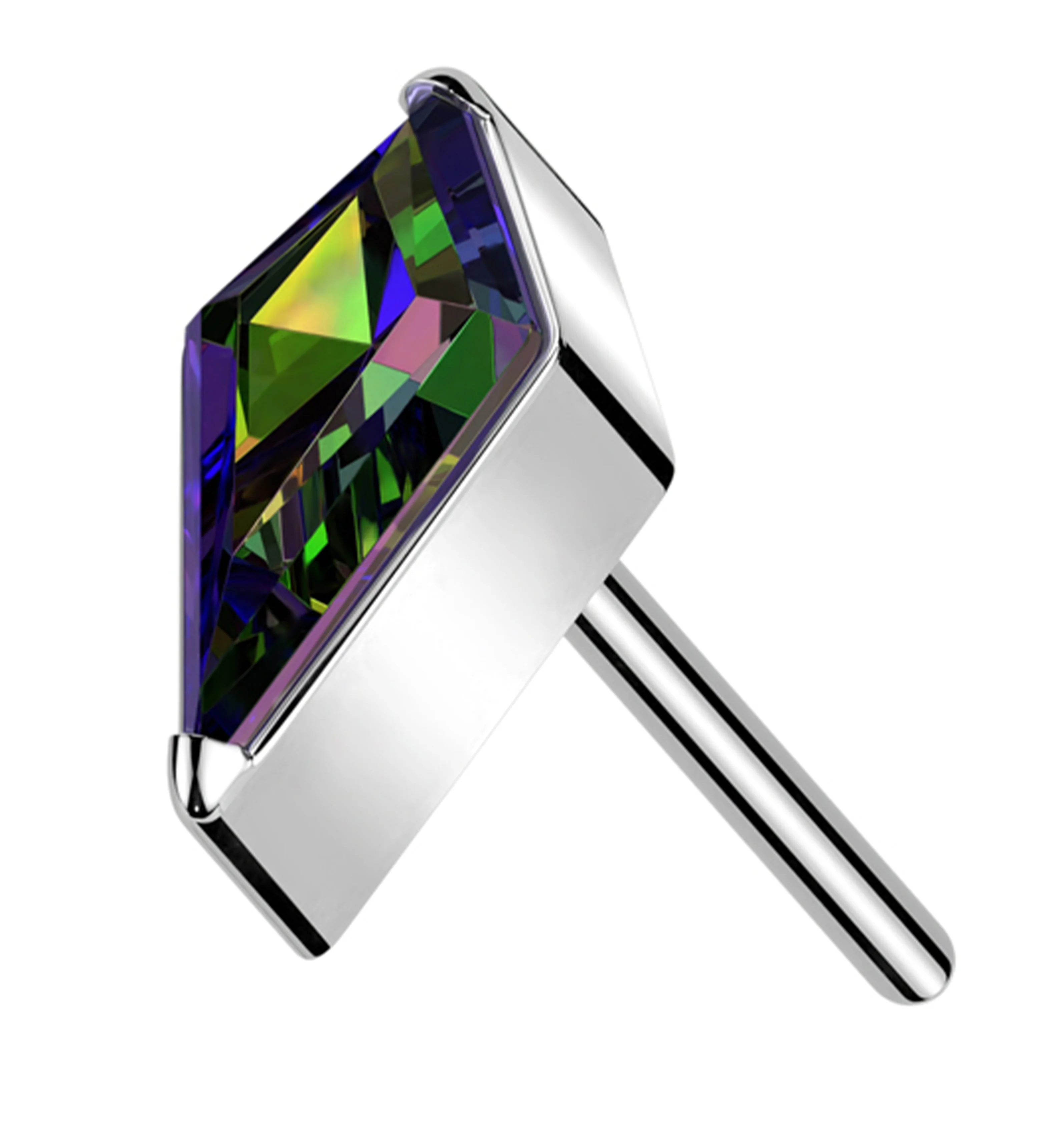 Tetra Black Aurora CZ Titanium Threadless Top - Mrs Treak