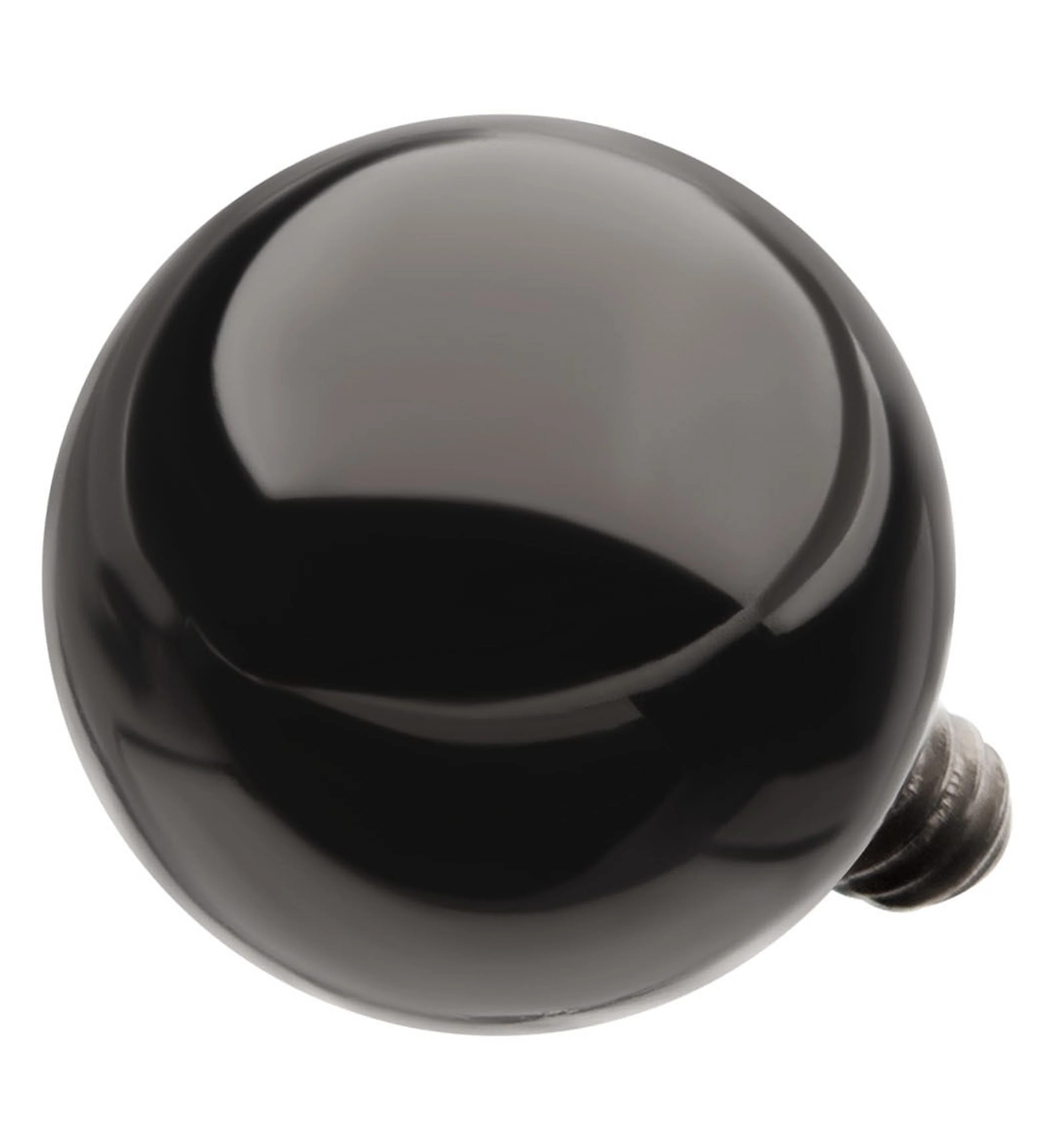 Black PVD Ball Internally Threaded Titanium Top - Mrs Treak