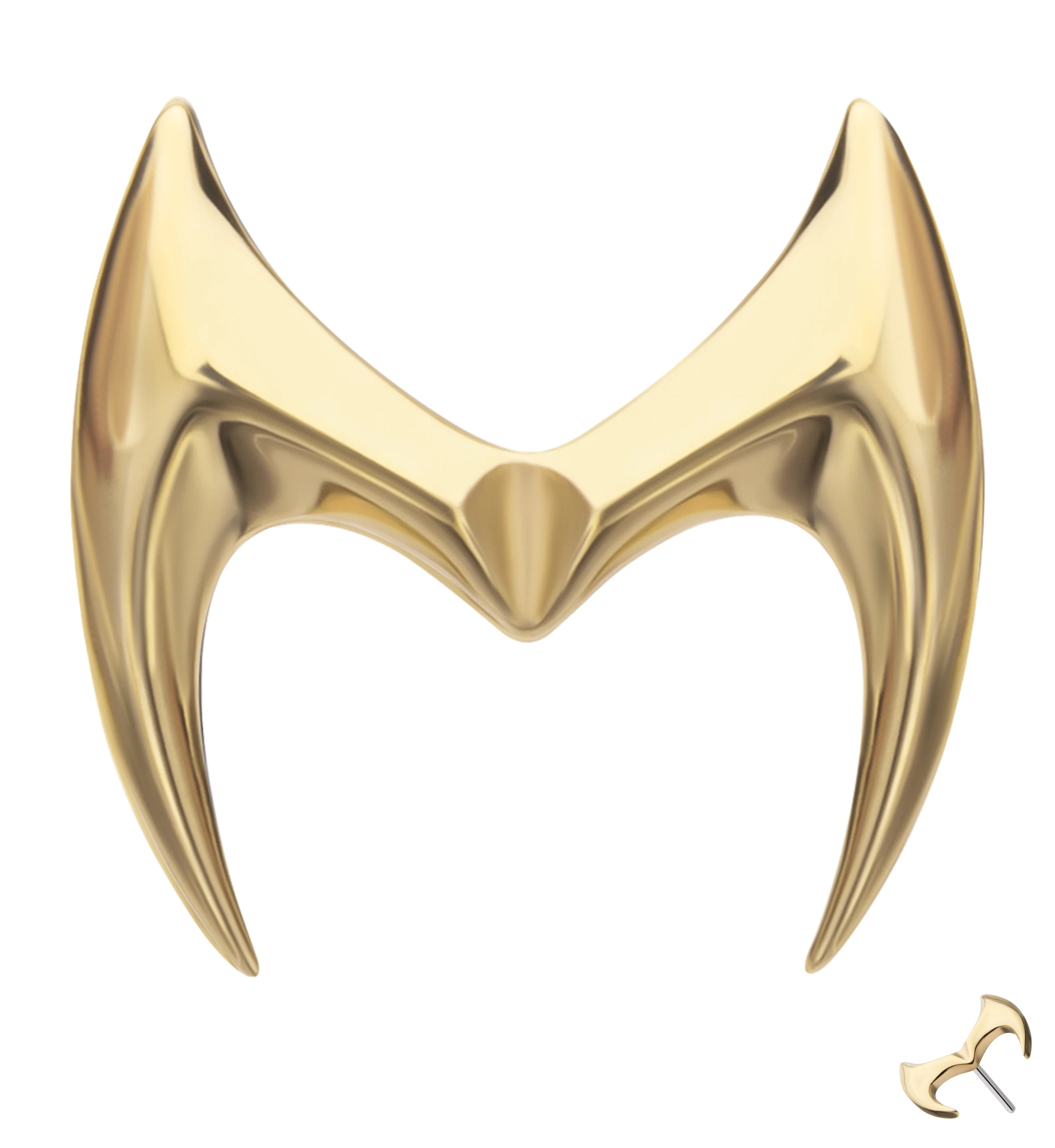 14kt Gold Wandavision Tiara Threadless Top - Mrs Treak