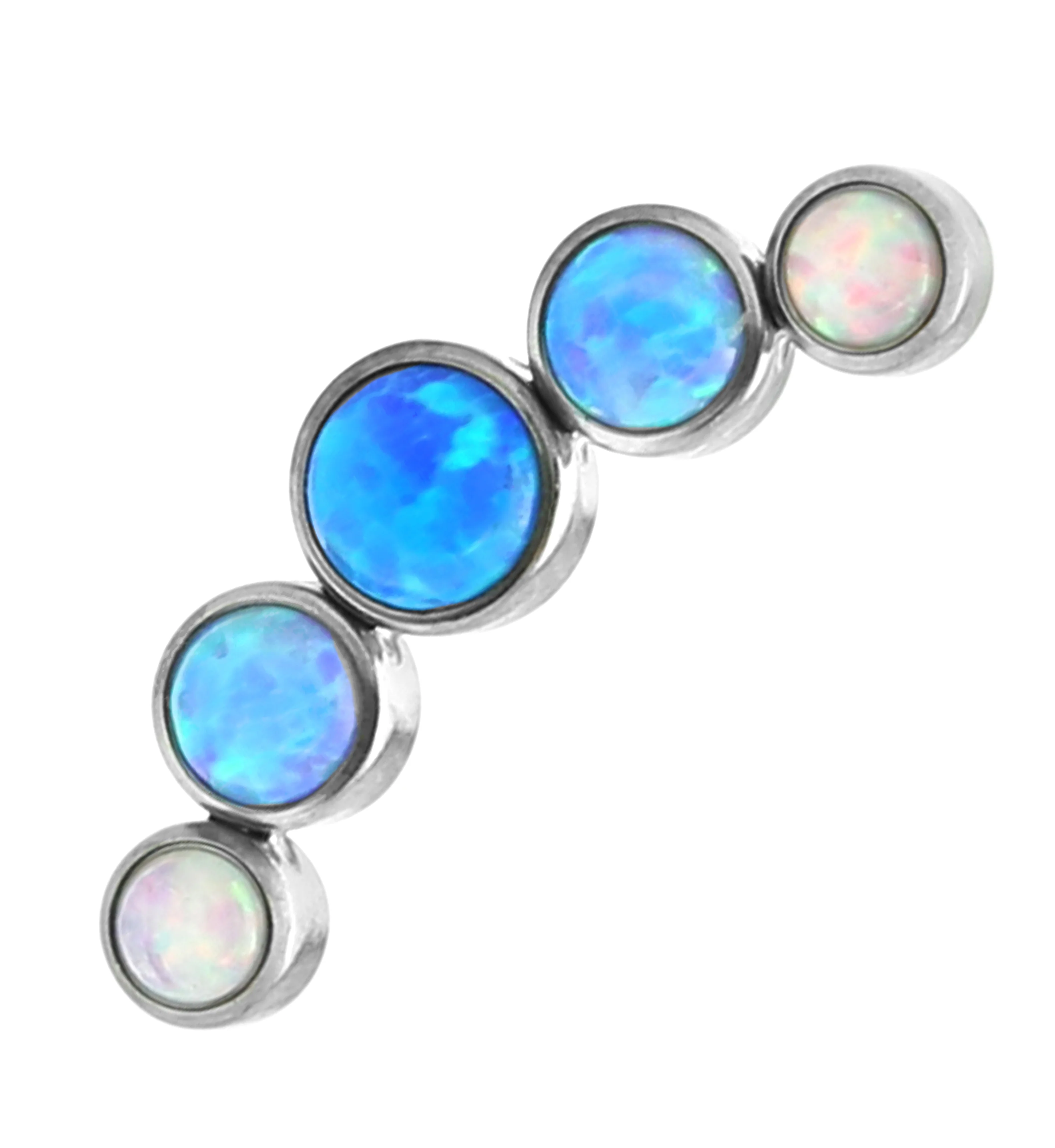 Quinate Blue Ombre Opalite Titanium Threadless Top - Mrs Treak