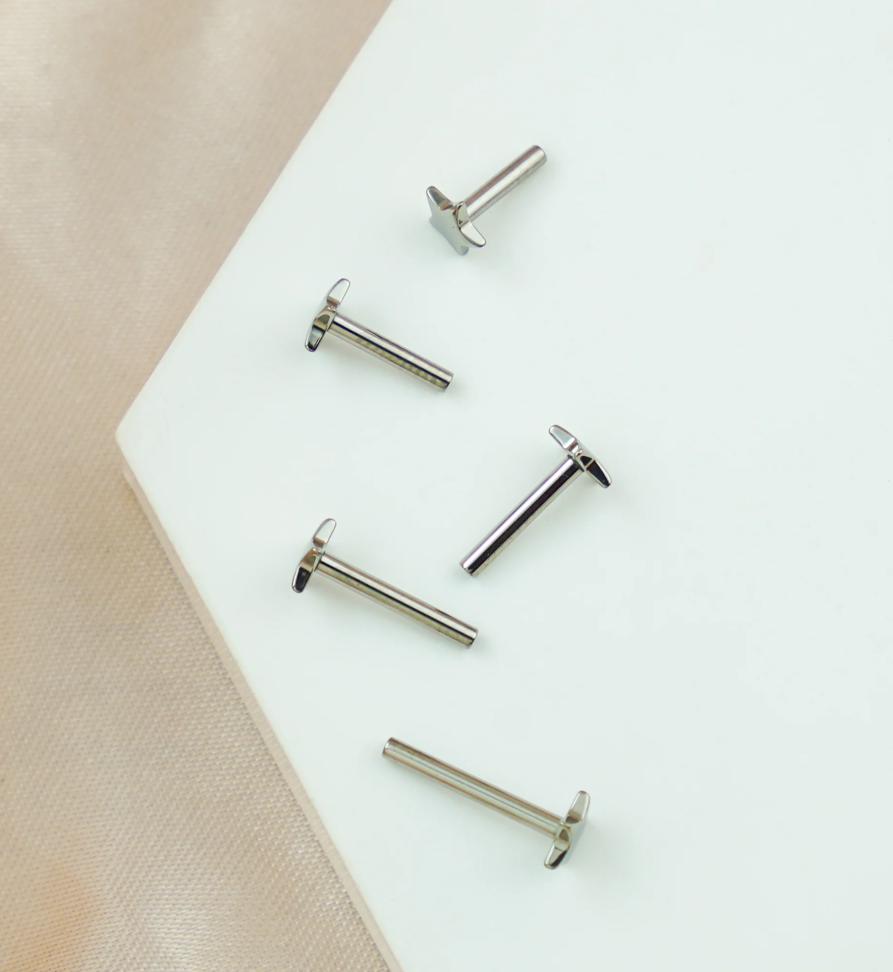 Convex Star Titanium Threadless Labret Post - Mrs Treak