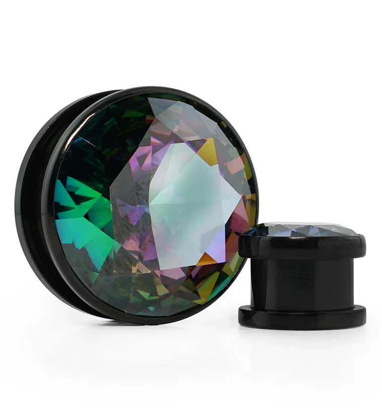 Black PVD Black Aurora Stainless Steel Plugs - Mrs Treak
