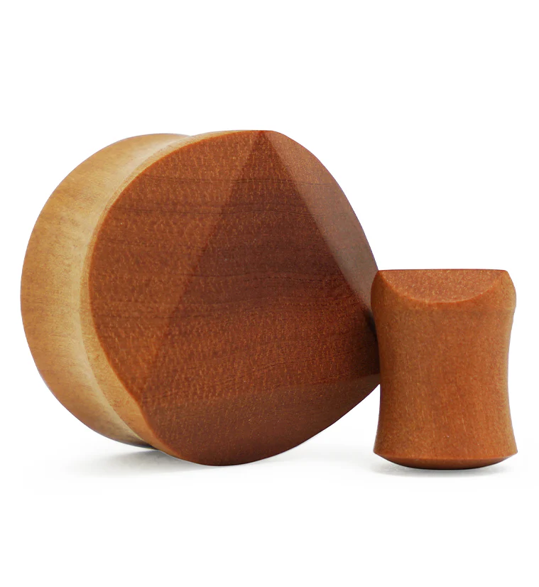 Saba Wood Embossed Triangle Plugs - Mrs Treak