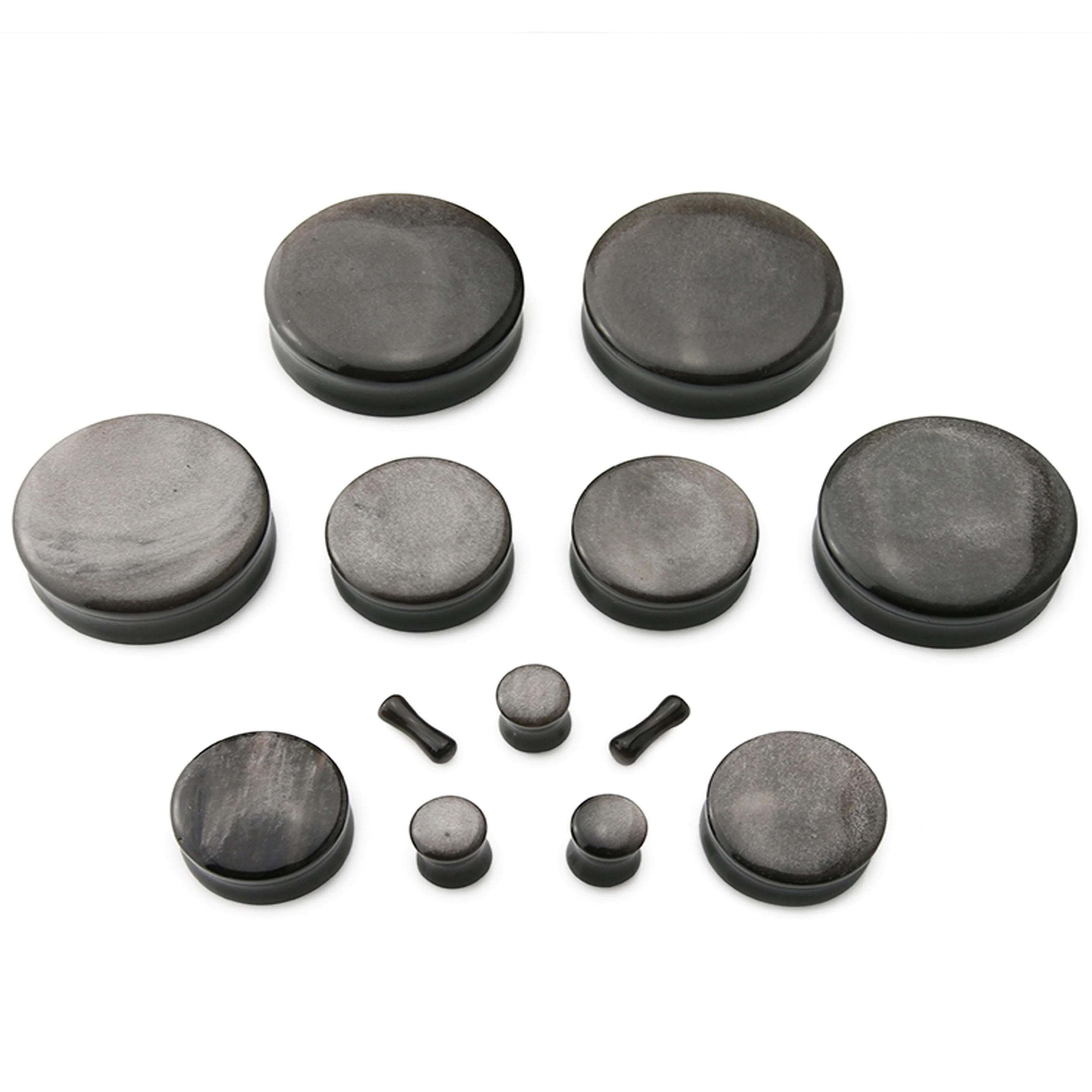 Silver Obsidian Plugs - Mrs Treak