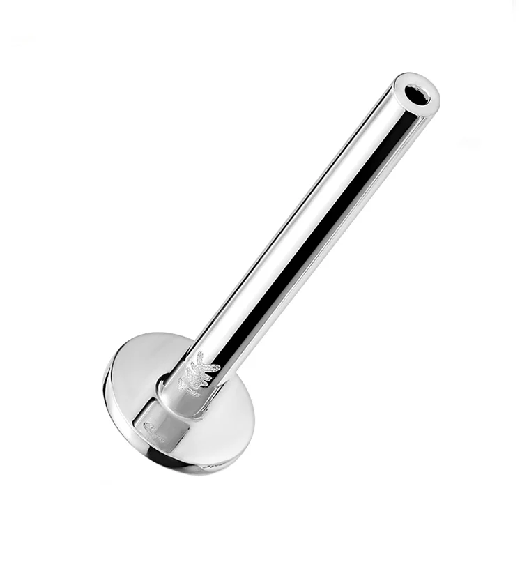 14kt White Gold Threadless Labret - Mrs Treak