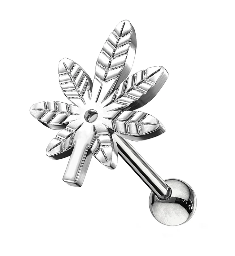 Hemp Stainless Steel Cartilage Barbell - Mrs Treak