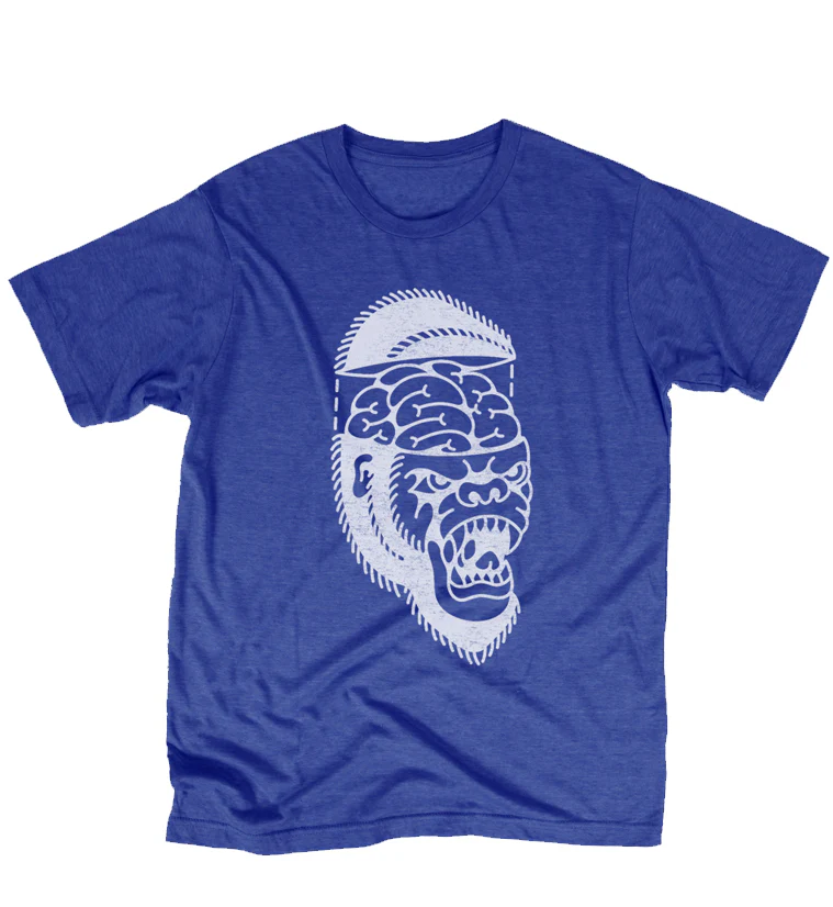 Blue Gorilla Dude Tee Shirt - Mrs Treak