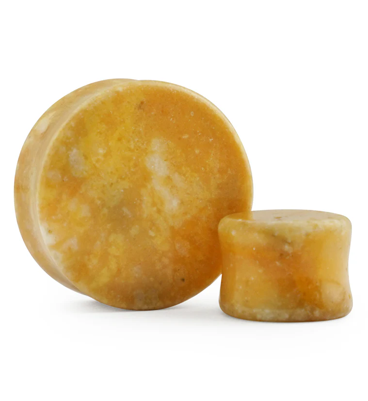 Yellow Burmese Stone Plugs - Mrs Treak