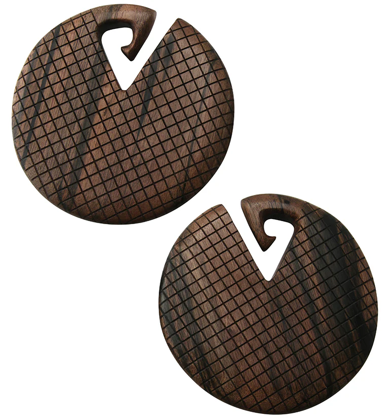 Crosshatch Areng Wooden Ear Weights - Mrs Treak