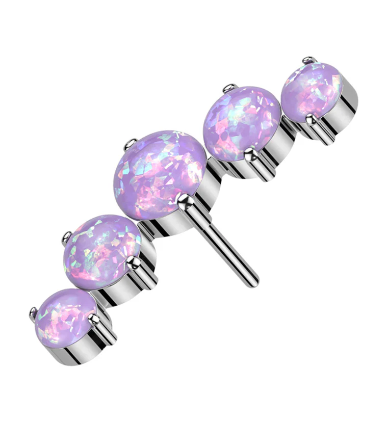 Arch Purple Opalite Titanium Threadless Top - Mrs Treak
