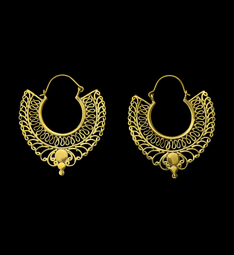 18G Wreath Brass Hangers / Earrings - Mrs Treak