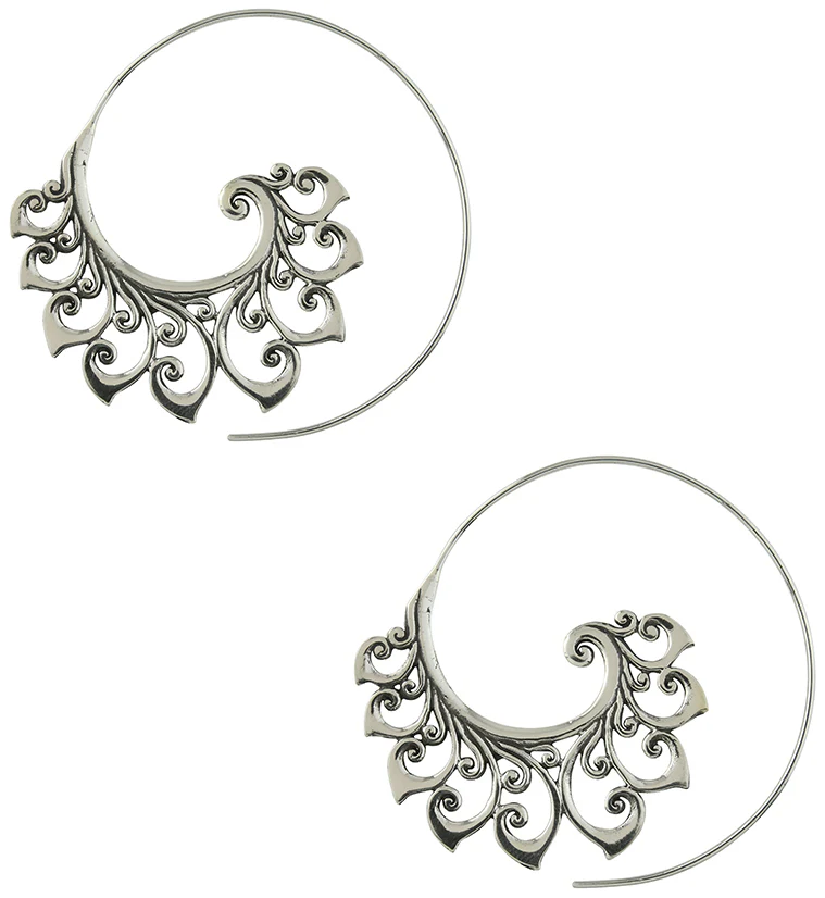 Gild White Brass Hoop Earrings/Hangers - Mrs Treak
