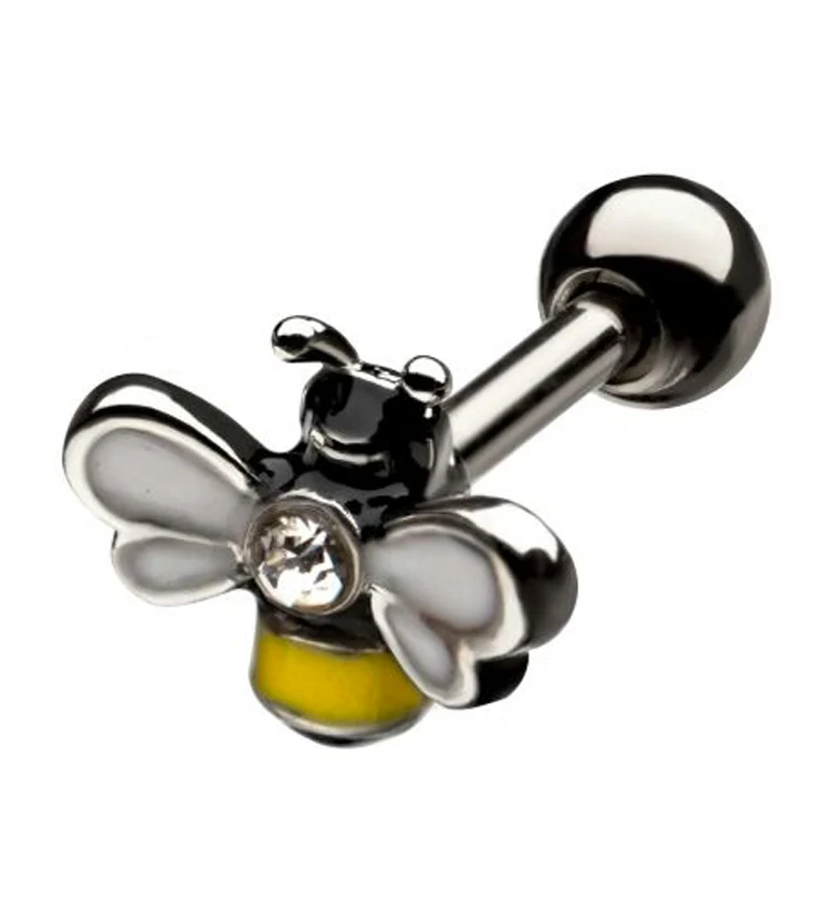 18G Bumblebee Cartilage Barbell - Mrs Treak