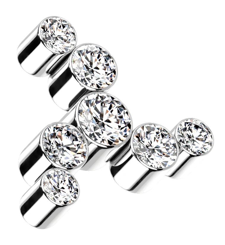 Whirl CZ Titanium Internally Threaded Top - Mrs Treak