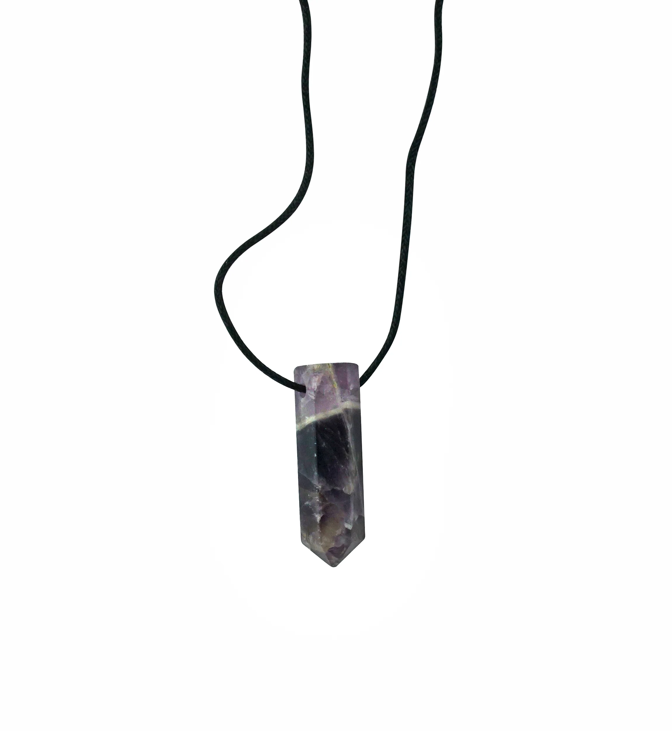 Amethyst Crystal Stone Pendant Necklace - Mrs Treak