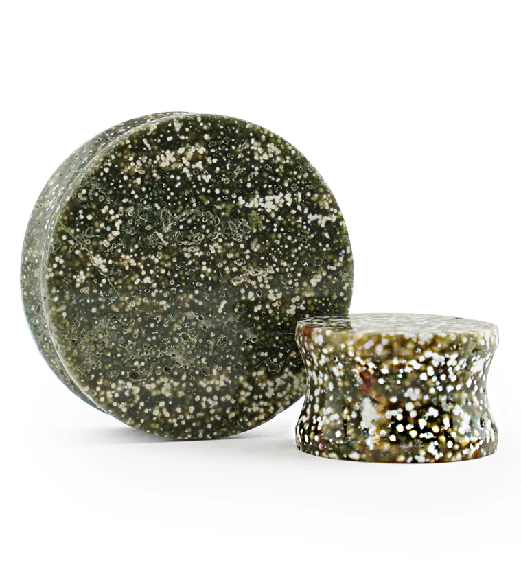 Grade A Ocean Jasper Stone Plugs - Mrs Treak