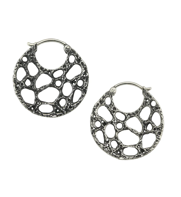 Coral Sponge White Brass Hangers / Earrings - Mrs Treak