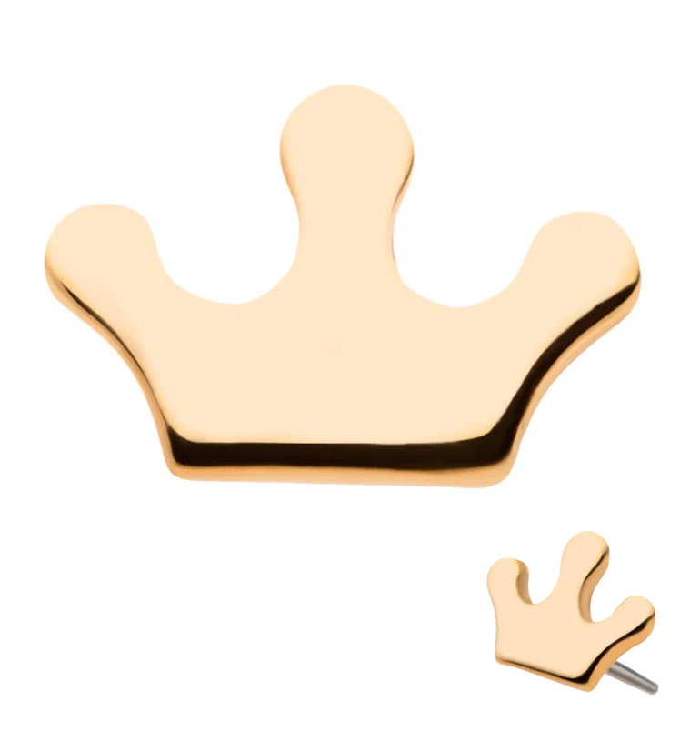 14kt Gold Crown Threadless Top - Mrs Treak