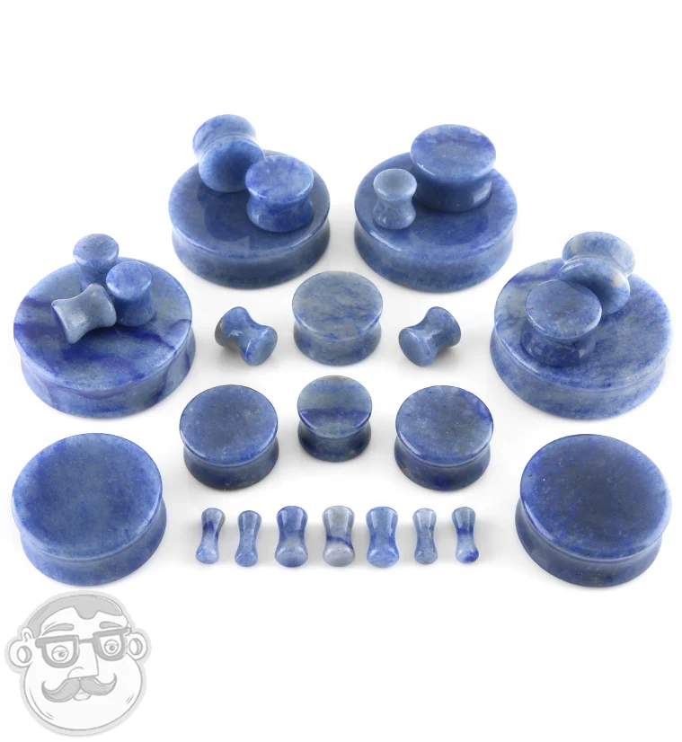 Blue Aventurine Stone Plugs - Mrs Treak