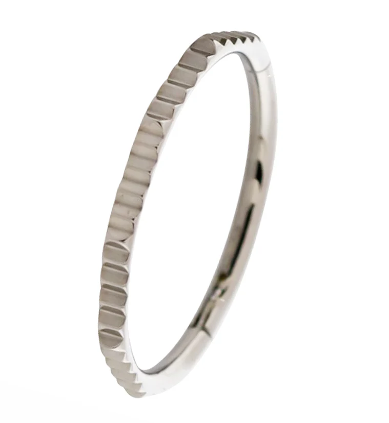 Ridge Titanium Hinged Segment Ring - Mrs Treak