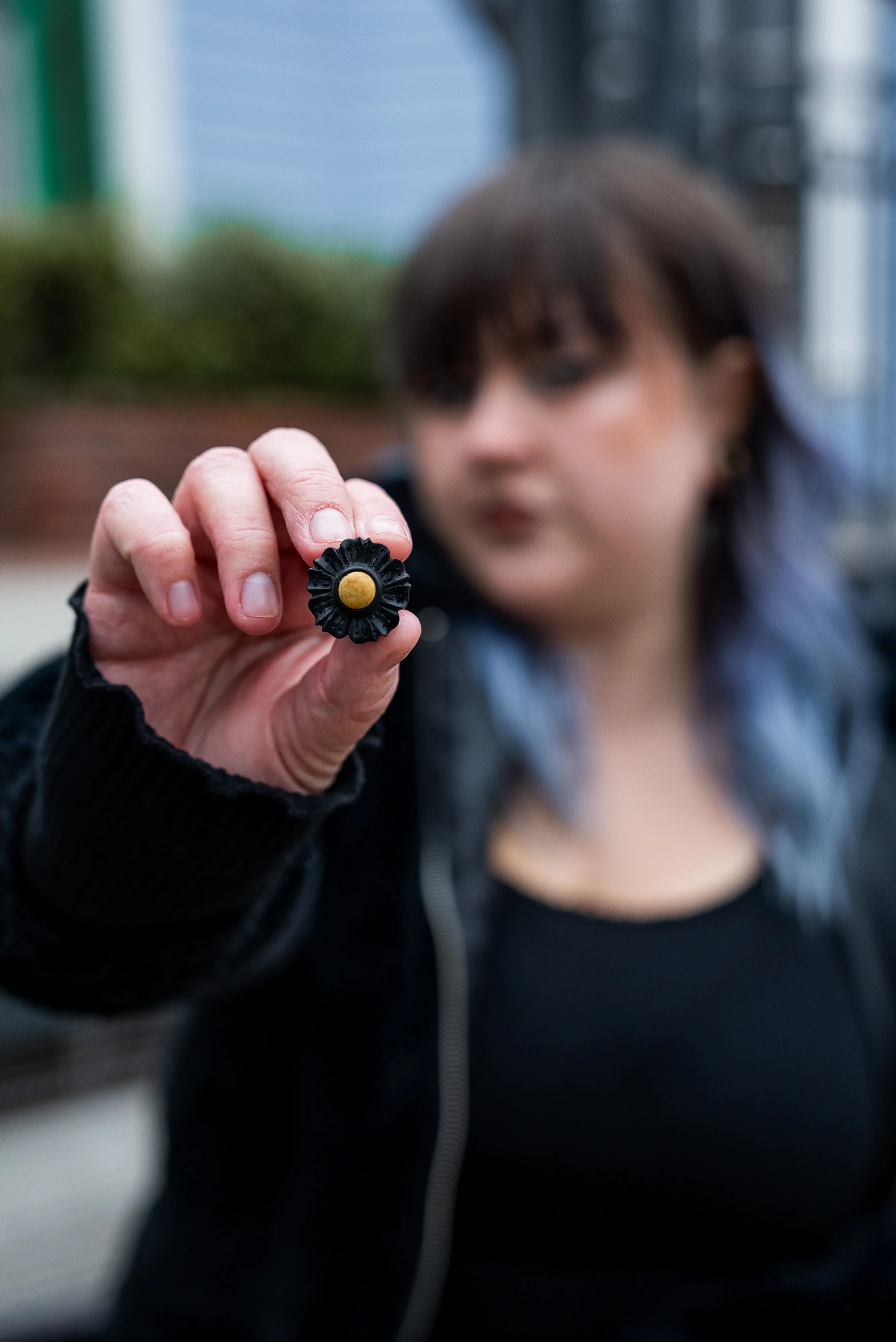 Floral Mayan Flared Wooden Plugs with Jackfruit Wood Inlay - Mrs Treak