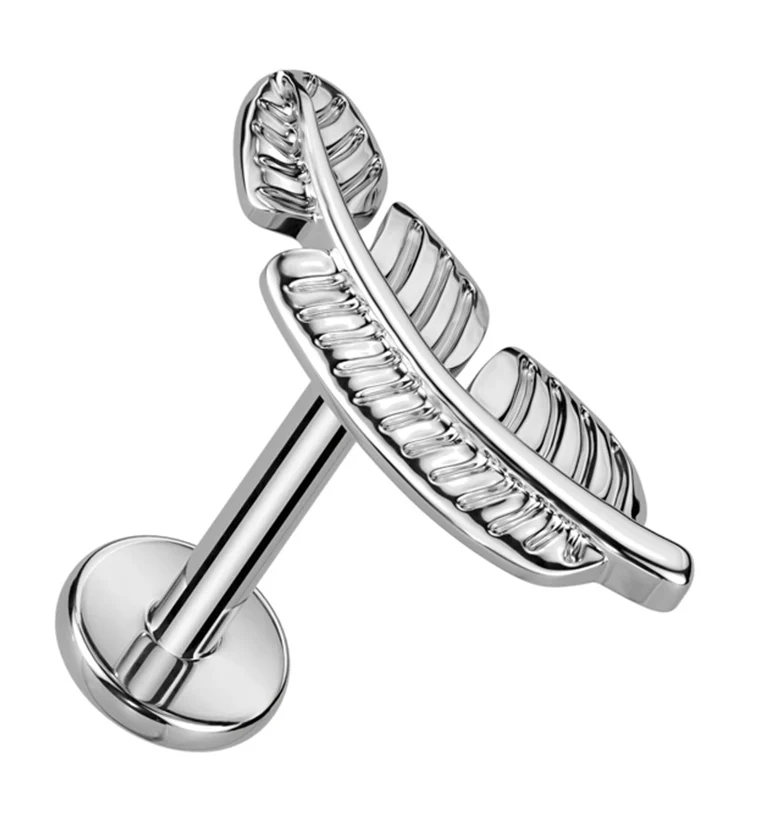 Feather Titanium Internally Threaded Labret - Mrs Treak