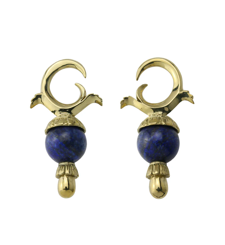 Lapis Lazuli Stone Totum Ear Weights - Mrs Treak