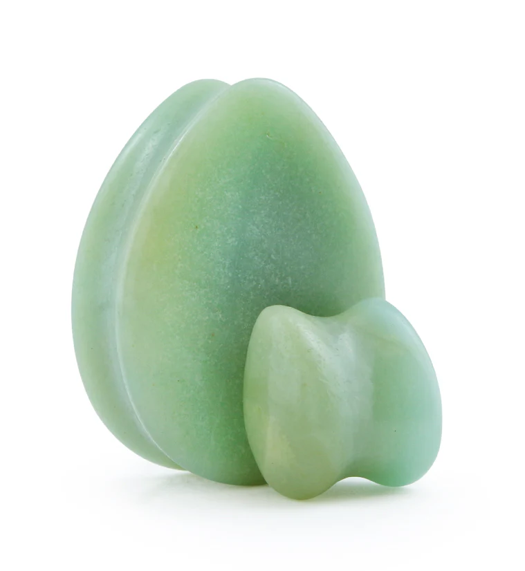 Amazonite Stone Teardrop Plugs - Mrs Treak